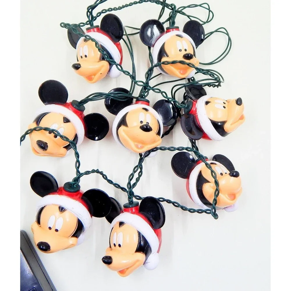 Disney Magic Holiday Blinking Mickey Mouse 8 Light String By Gemmy Battery